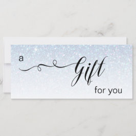 *~* Pastell Blue Rainbow Glitzer Trendy Gift Card