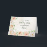 Pastell Blume Friend Geburtstagskarte Karte<br><div class="desc">Hübsche und nachdenkliche Begrüßungskarte für den Geburtstag Ihres Freundes mit zarten Frühlingspastellfarben Aquarell-Blume.</div>