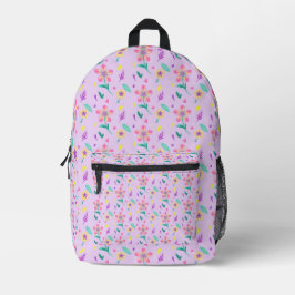 "Pastell-Blume-Muster - Niedliche Aquarellblume De Bedruckter Rucksack