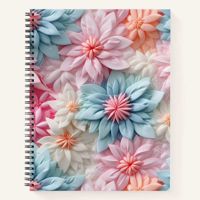 Pastell-Blume Notizbuch (Vorderseite)