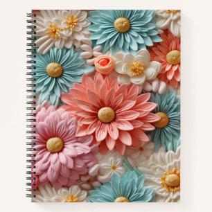 Pastell-Blume Notizbuch