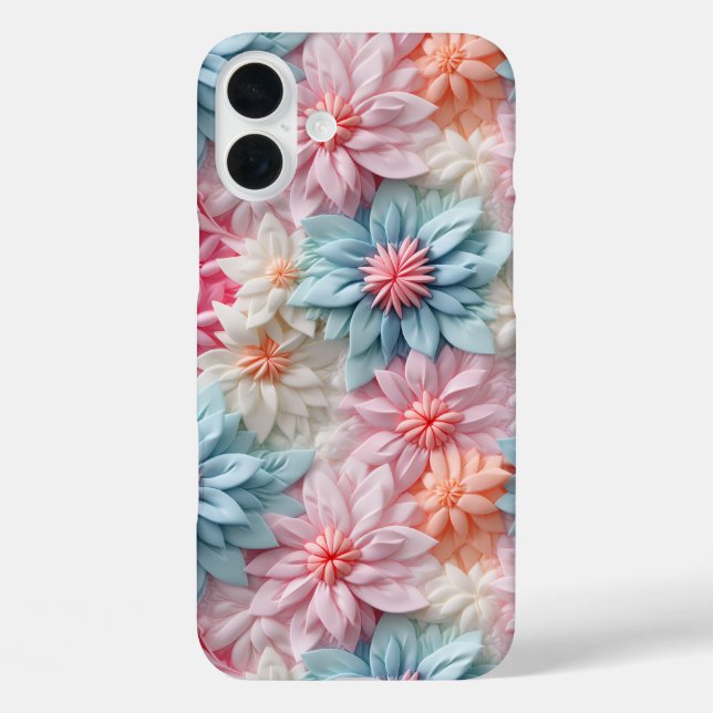 Pastell-Blume Telefongehäuse iPhone 16 Plus Hülle (Rückseite)