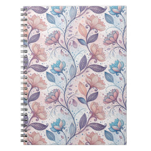 Pastell-Blumen-Aquarell-Abstraktmalerei-Muster Notizblock