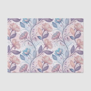 Pastell-Blumen-Aquarell-Abstraktmalerei-Muster Seidenpapier