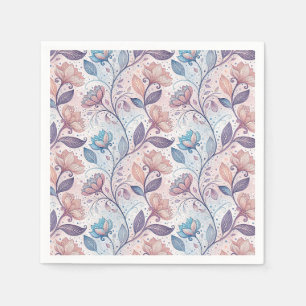Pastell-Blumen-Aquarell-Abstraktmalerei-Muster Serviette