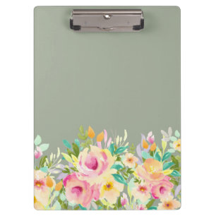 Pastell-Blumen-Blumenstylist-Geschäfts-Clipboard Klemmbrett