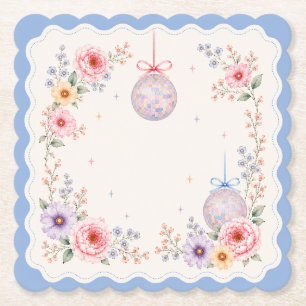 Pastell-Blumen-Disco-Garten-Brautparty Untersetzer