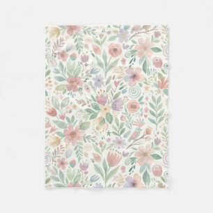 Pastell-Blumen-Fliesblankets Fleecedecke