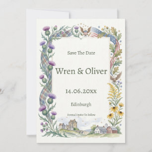 Pastell-Blumen-Hochzeitseinladungskarte zum Vormer Save The Date