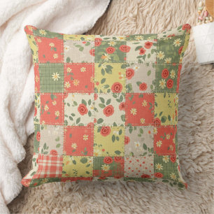 Pastell-Blumen-Patchwork-Picknick-Muster (12) Kissen