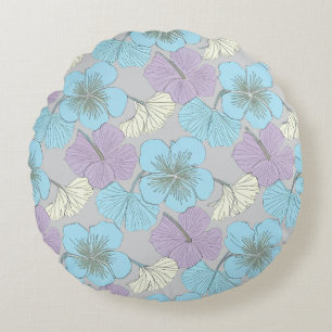 „Pastell-Blumen-Rundkissen" Rundes Kissen