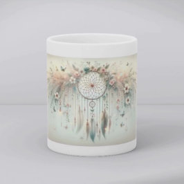 Pastell-Blumen-Schmetterling-Traumfänger Kaffeetasse