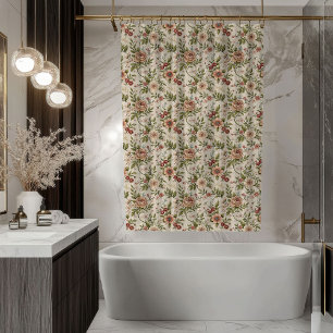 Pastell-Blumen-Vorhang Shabby-Chic-Badezimmer-Deko Duschvorhang