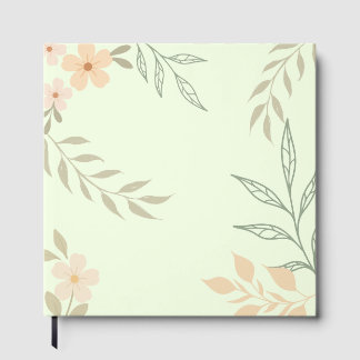 Pastell Blumengrün Hintergrund | Minimal Botanisch Gästebuch