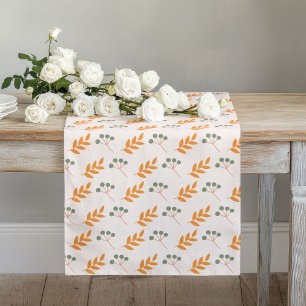 Pastell-Blumenläufer 70er Braun Boho-Tisch Freude Großer Tischläufer