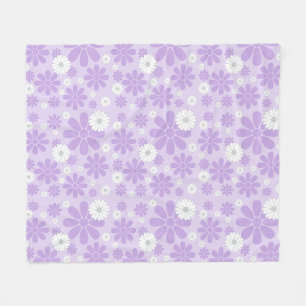Pastell-Blumenmuster LAVENDel Fleecedecke
