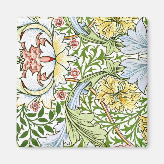 Pastell-Blumenmuster Magnet (Vorne)
