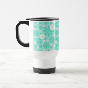 Pastell-Blumenmuster MINT Reisebecher
