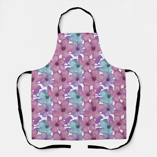Pastell-Blumenmuster Schürze (Vorderseite)