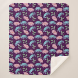 Pastell-Blumenmuster Sherpadecke