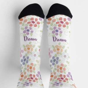 Pastell-Blumenmuster Socken