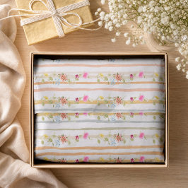 Pastell-Blumenstreifen-Gartenparty-Seidenpapier Seidenpapier