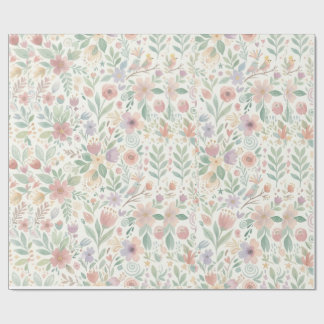 Pastell-Blumenverpackungspapier Geschenkpapier