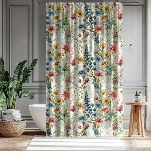 Pastell-Blüten-Vorhang Liebesgeschenk zum Jahresta Duschvorhang