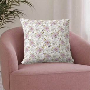 Pastell-Botanik-Wildblumen-Aquarell-Blumen-Kundend Kissen