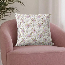 Pastell-Botanische Wildblumen-Wasserfarben-Blumen- Kissen