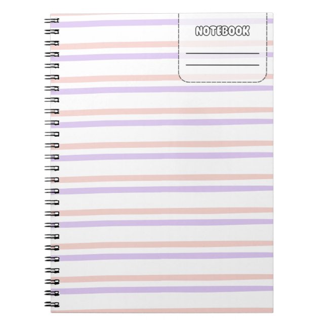 Pastell Color Line-Notebook Notizblock (Vorderseite)
