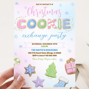 Pastell-Cookie-Tauschparty Einladung