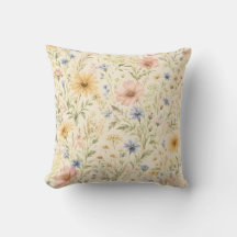 Pastell Cottage Wildblumen Aquarell