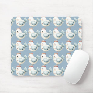 Pastell Cottagecore-Huhn Mousepad