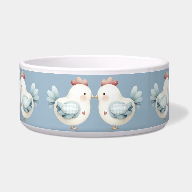 Pastell Cottagecore-Huhn Napf (Vorderseite)