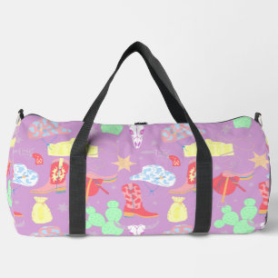 Pastell-Cowgirl-Wild-West-Saloon Duffle Bag