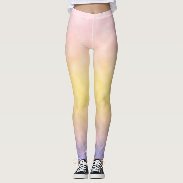 Pastell-Dämmerung Leggings (Vorderseite)