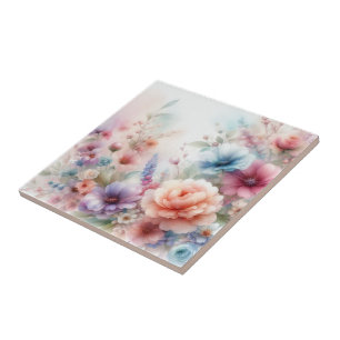 Pastell Dreamscape Wasserfarben Fliese