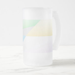 Pastell Dreiecke Mattierte Glasbierbläserei Tasse