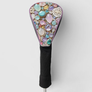 Pastell-Edelsteine und Juwelen in Rosa und Violett Golf Headcover