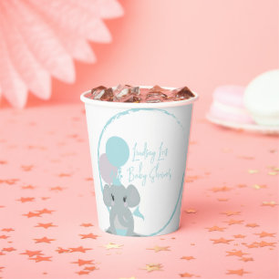 Pastell-Elefanten-Baby-Mädchen-Script-Baby-Shower Pappbecher