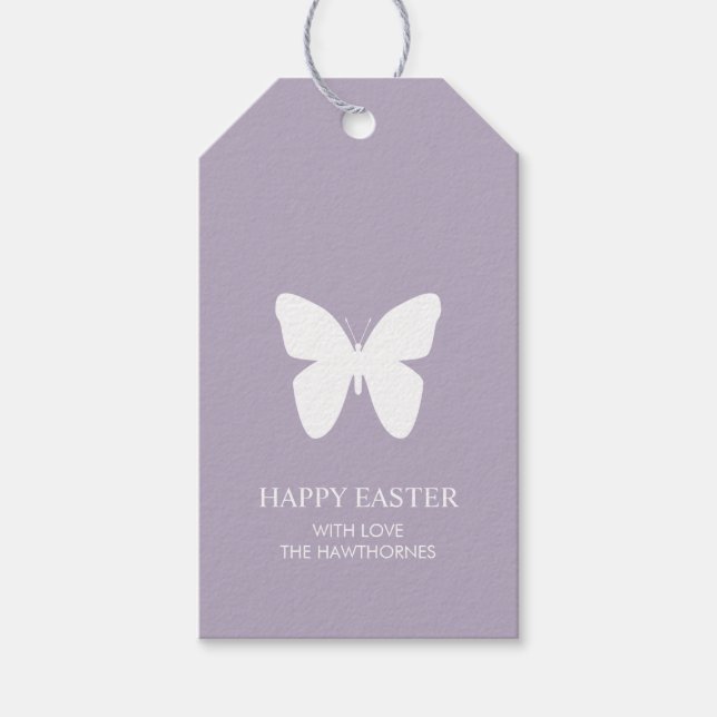 Pastell Elegantes Ostern Geschenkanhänger (Vorderseite)