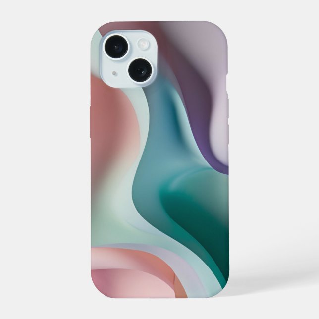 📱 "Pastell-Farben-Design " 🌸🎨 iPhone 15 Hülle (Rückseite)