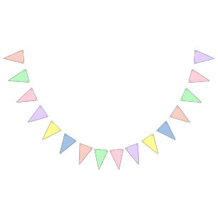 Pastell-Farben-Verlauffarben-Themen-Dreiecks-Wimpe Wimpelkette