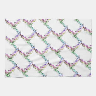 Pastell farbenfrohe Regenbogenflames floral Diamon Geschirrtuch