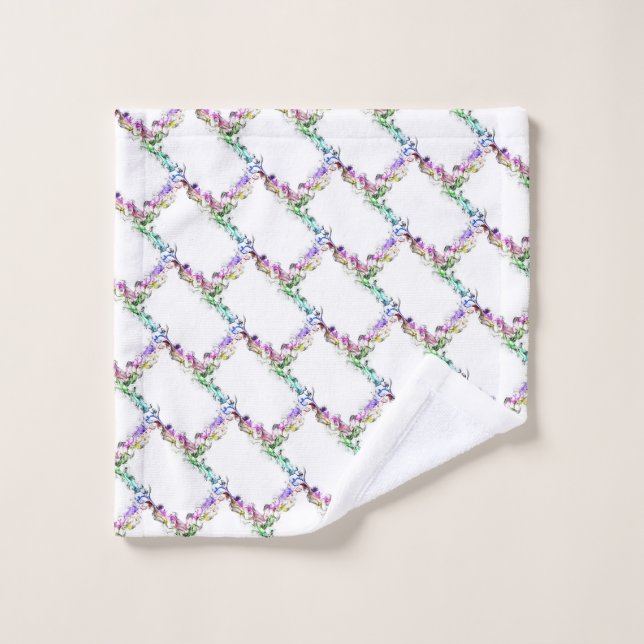 Pastell farbenfrohe Regenbogenflames floral Diamon Waschlappen (Waschlappen)