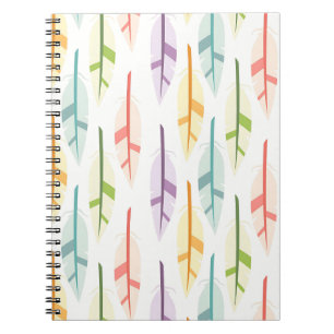 Pastell-Feder-Muster-Notizbuch Notizblock
