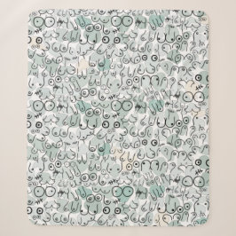 Pastell-feministische Brust Sherpadecke