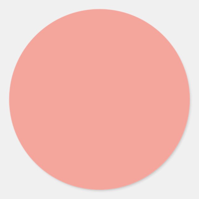 Pastell-Flamingo-Rosa Runder Aufkleber (Vorderseite)