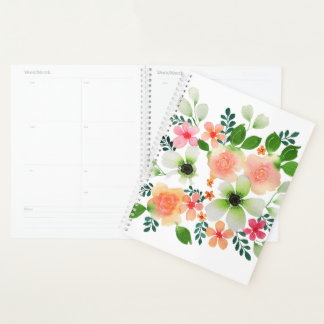 Pastell floral journal planer